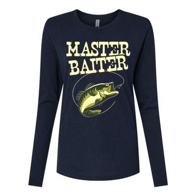 Masterbaiter Funny Fishing Fisherman Fish Master Baiter Womens Cotton Relaxed Long Sleeve T-Shirt