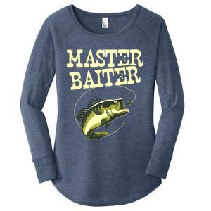 Masterbaiter Funny Fishing Fisherman Fish Master Baiter Women's Perfect Tri Tunic Long Sleeve Shirt