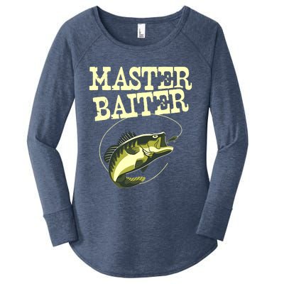 Masterbaiter Funny Fishing Fisherman Fish Master Baiter Women's Perfect Tri Tunic Long Sleeve Shirt