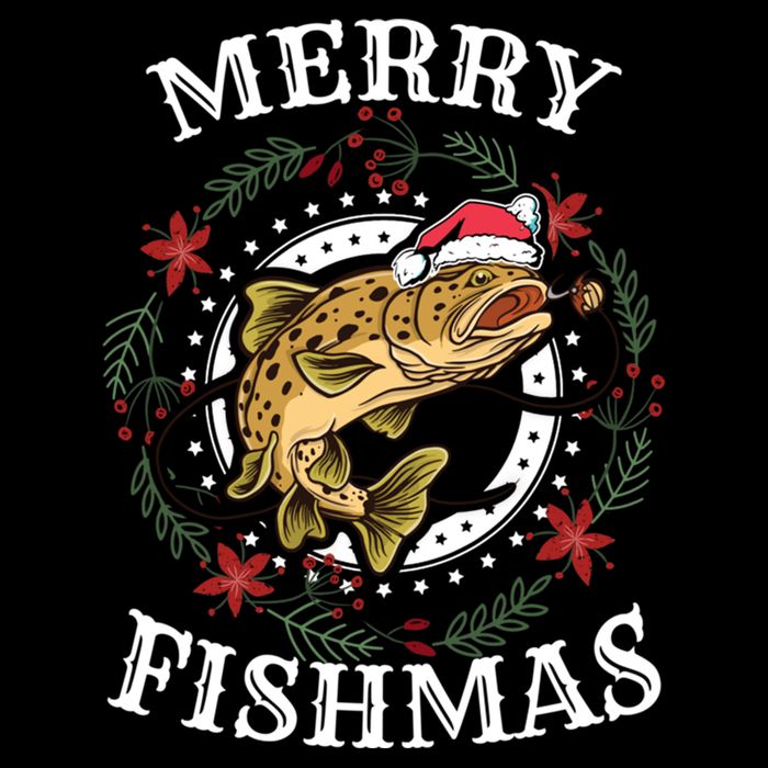 Merry Fishmas For Fisher Or Fishing Lover Gift Bucket Hat
