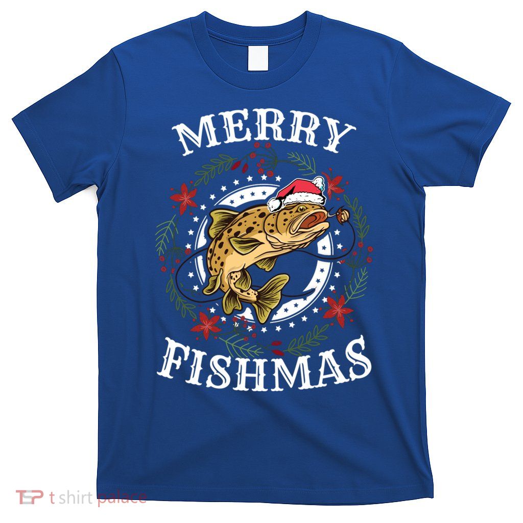 Merry Fishmas For Fisher Or Fishing Lover Gift T-Shirt