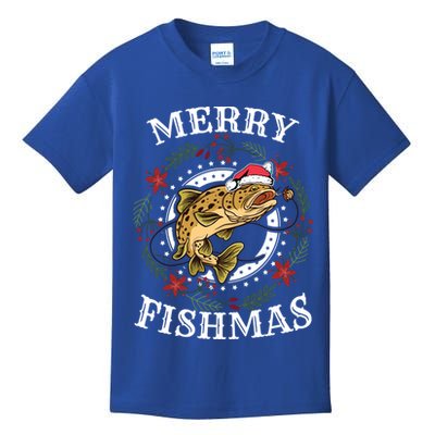 Merry Fishmas For Fisher Or Fishing Lover Gift Kids T-Shirt