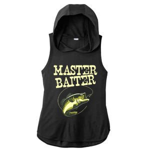 Masterbaiter Funny Fishing Fisherman Fish Master Baiter Ladies PosiCharge Tri-Blend Wicking Draft Hoodie Tank