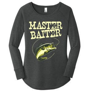 Masterbaiter Funny Fishing Fisherman Fish Master Baiter Women's Perfect Tri Tunic Long Sleeve Shirt