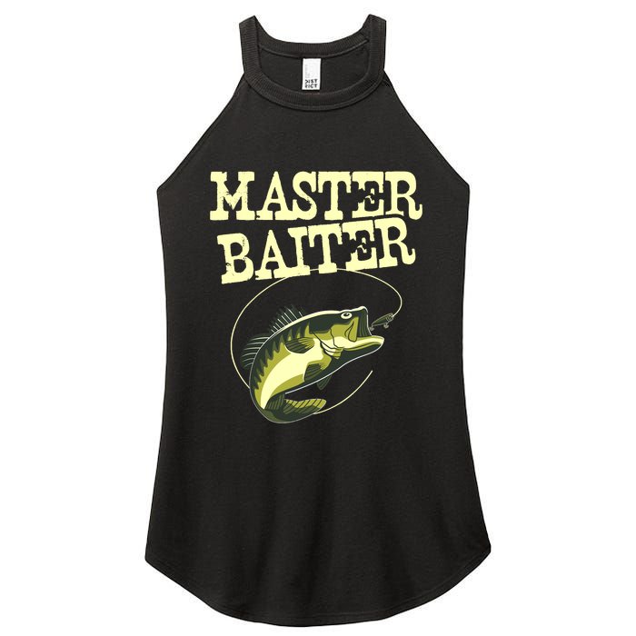 Masterbaiter Funny Fishing Fisherman Fish Master Baiter Women's Perfect Tri Rocker Tank