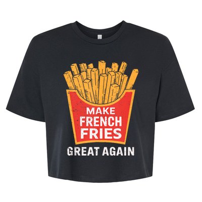 Make French Fries Great Again Donald Trump 2024 French Fry Bella+Canvas Jersey Crop Tee