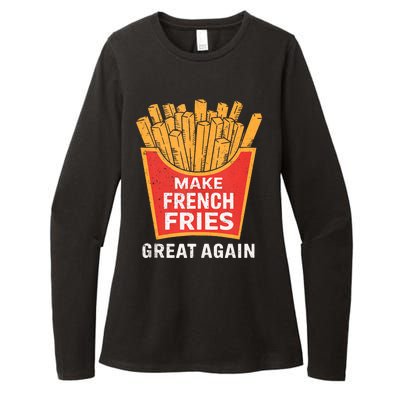 Make French Fries Great Again Donald Trump 2024 French Fry Womens CVC Long Sleeve Shirt