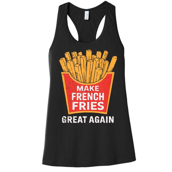 Make French Fries Great Again Donald Trump 2024 French Fry Women's Racerback Tank