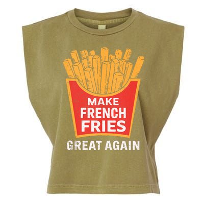 Make French Fries Great Again Donald Trump 2024 French Fry Garment-Dyed Women's Muscle Tee