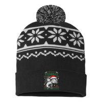 Merry Fishmas Funny Merry Christmas Fishing Lover USA-Made Snowflake Beanie