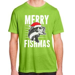 Merry Fishmas Funny Christmas Fishing Gift Great Gift Adult ChromaSoft Performance T-Shirt