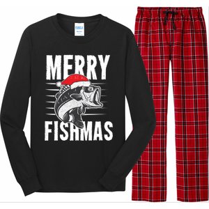 Merry Fishmas Funny Christmas Fishing Gift Great Gift Long Sleeve Pajama Set