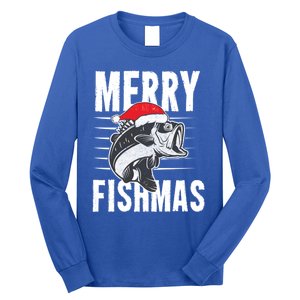 Merry Fishmas Funny Christmas Fishing Gift Great Gift Long Sleeve Shirt