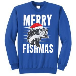 Merry Fishmas Funny Christmas Fishing Gift Great Gift Sweatshirt