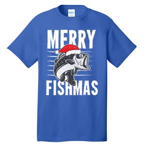 Merry Fishmas Funny Christmas Fishing Gift Great Gift Tall T-Shirt