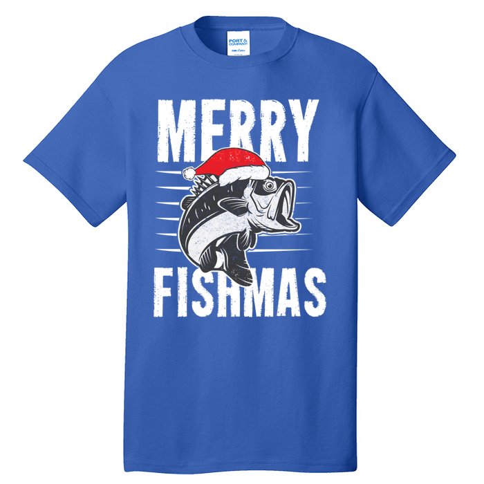 Merry Fishmas Funny Christmas Fishing Gift Great Gift Tall T-Shirt