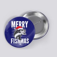 Merry Fishmas Funny Christmas Fishing Gift Great Gift Button