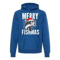 Merry Fishmas Funny Christmas Fishing Gift Great Gift Premium Hoodie