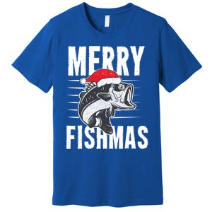 Merry Fishmas Funny Christmas Fishing Gift Great Gift Premium T-Shirt