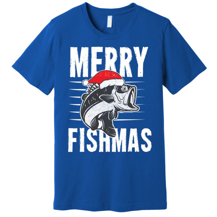 Merry Fishmas Funny Christmas Fishing Gift Great Gift Premium T-Shirt