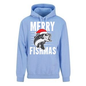 Merry Fishmas Funny Christmas Fishing Gift Great Gift Unisex Surf Hoodie