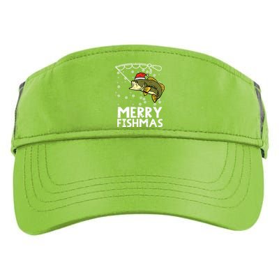 Merry Fishmas Fish Fishing Xmas Christmas Dad Adult Drive Performance Visor