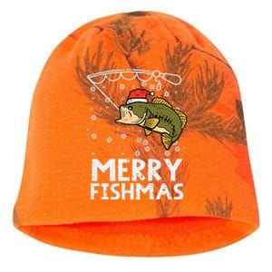 Merry Fishmas Fish Fishing Xmas Christmas Dad Kati - Camo Knit Beanie