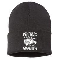 My Favorite Fishing Buddy Calls Me Grandpa Sustainable Knit Beanie