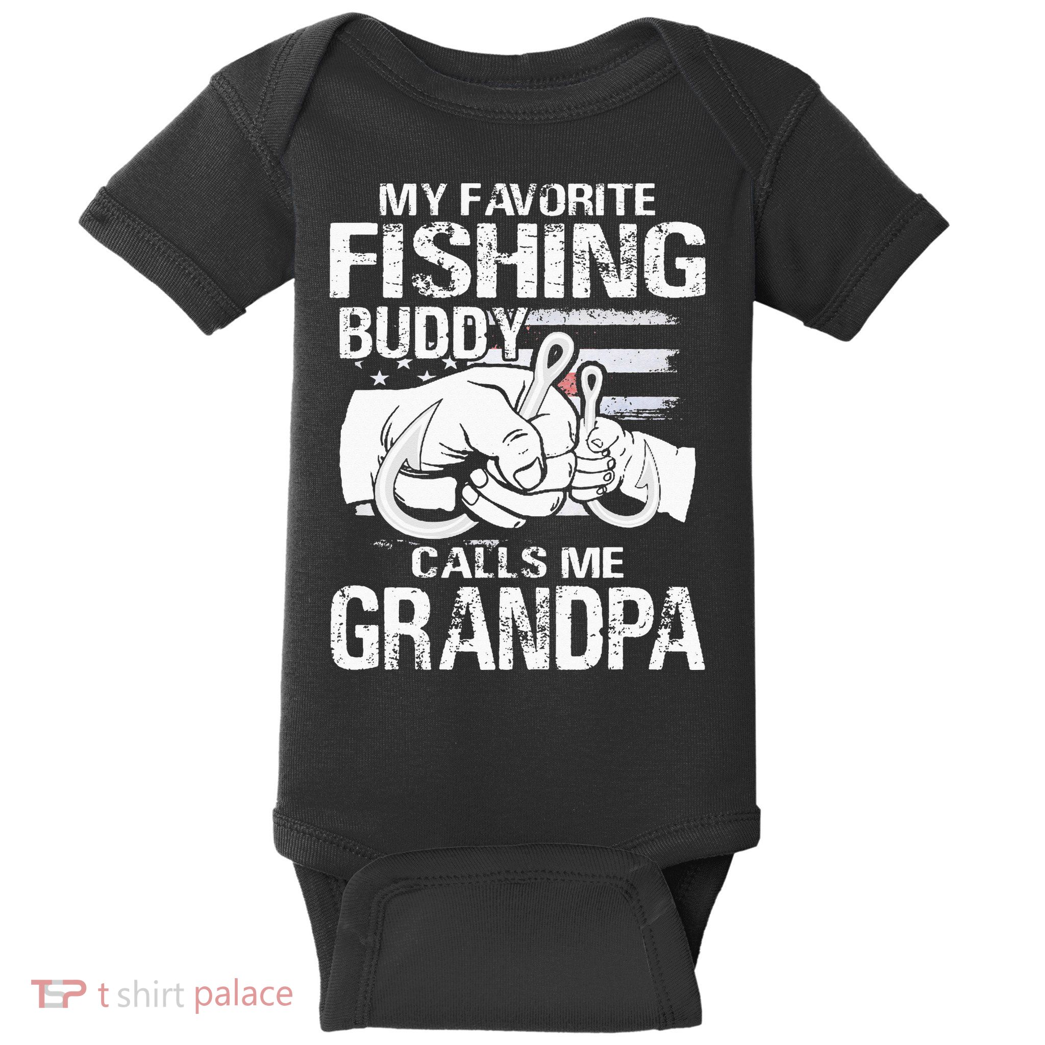 My Favorite Fishing Buddy Calls Me Grandpa Baby Bodysuit