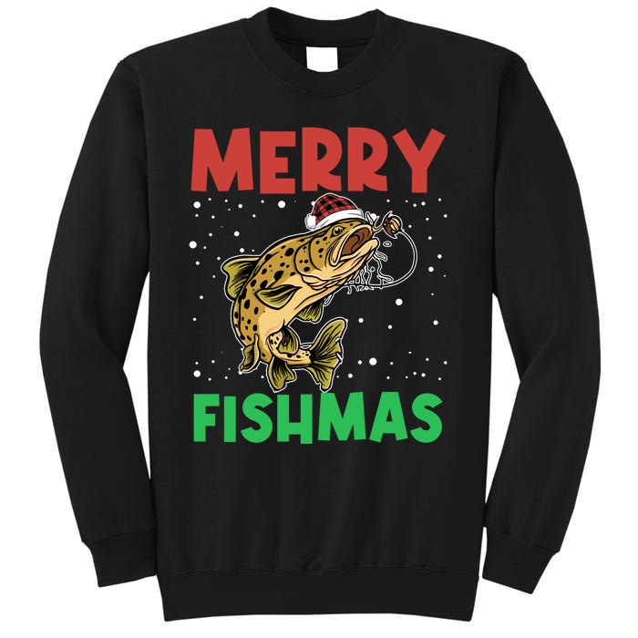 Merry Fishmas For Fisher – Xmas Christmas Fishing Long Sleeve Sweatshirt