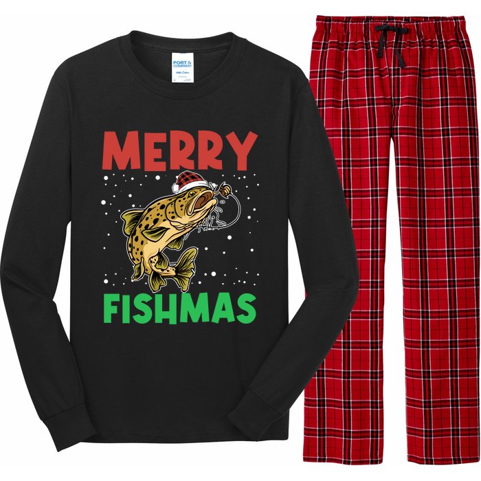 Merry Fishmas For Fisher – Xmas Christmas Fishing Long Sleeve Long Sleeve Pajama Set