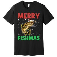 Merry Fishmas For Fisher – Xmas Christmas Fishing Long Sleeve Premium T-Shirt