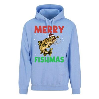 Merry Fishmas For Fisher – Xmas Christmas Fishing Long Sleeve Unisex Surf Hoodie