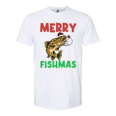 Merry Fishmas For Fisher – Xmas Christmas Fishing Long Sleeve Softstyle CVC T-Shirt