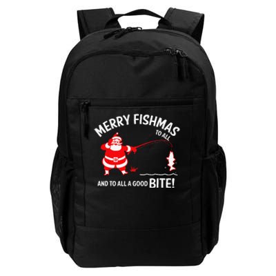 Merry Fishmas Funny Fish Fishing Fisherman Christmas Xmas Daily Commute Backpack