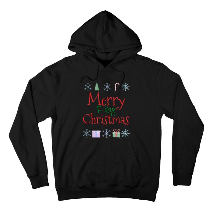 Merry Fucking (Fing) Christmas Funny Sarcastic Quote Hoodie