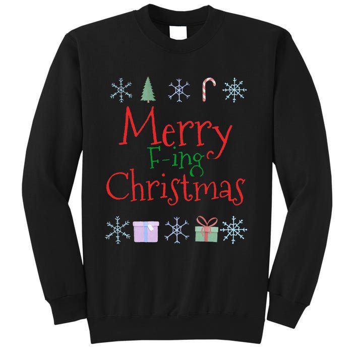 Merry Fucking (Fing) Christmas Funny Sarcastic Quote Sweatshirt