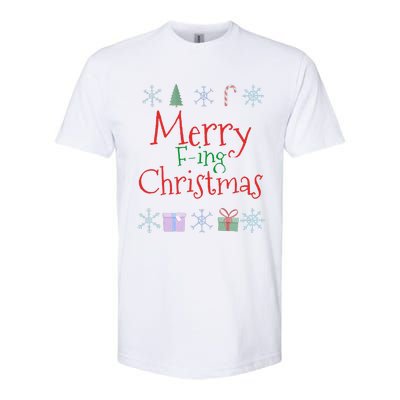 Merry Fucking (Fing) Christmas Funny Sarcastic Quote Softstyle CVC T-Shirt