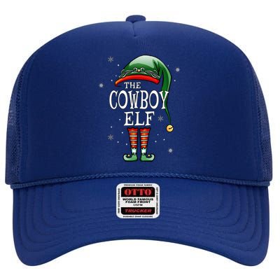 Matching Family Funny The Cow Elf Christmas Meaningful Gift High Crown Mesh Back Trucker Hat