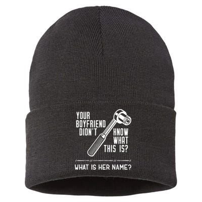 Mechanic Fun For Car Mechanics And DIY Handyman Sustainable Knit Beanie