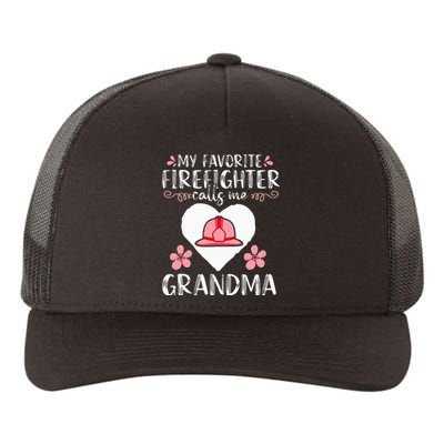 My Favorite Firefighter Calls Me Grandma Mom Women Cute Gift Yupoong Adult 5-Panel Trucker Hat