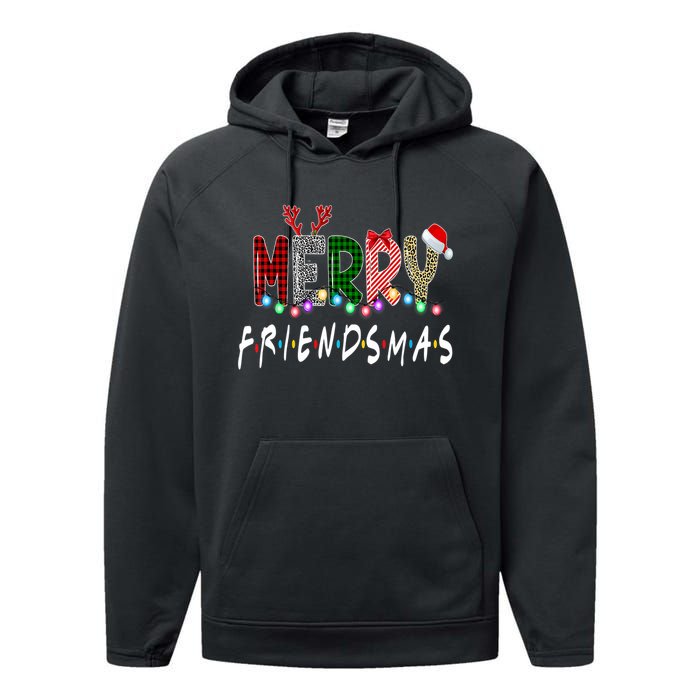 Merry Friendsmas Friends Christmas Matching Xmas Gift Performance Fleece Hoodie