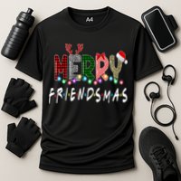 Merry Friendsmas Friends Christmas Matching Xmas Gift Cooling Performance Crew T-Shirt