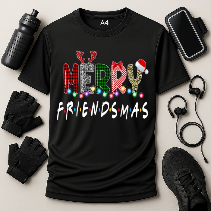 Merry Friendsmas Friends Christmas Matching Xmas Gift Cooling Performance Crew T-Shirt