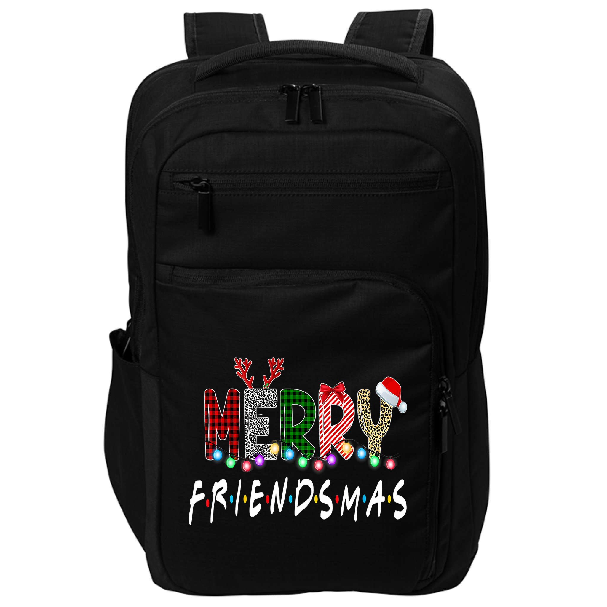 Merry Friendsmas Friends Christmas Matching Xmas Gift Impact Tech Backpack
