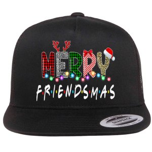 Merry Friendsmas Friends Christmas Matching Xmas Gift Flat Bill Trucker Hat