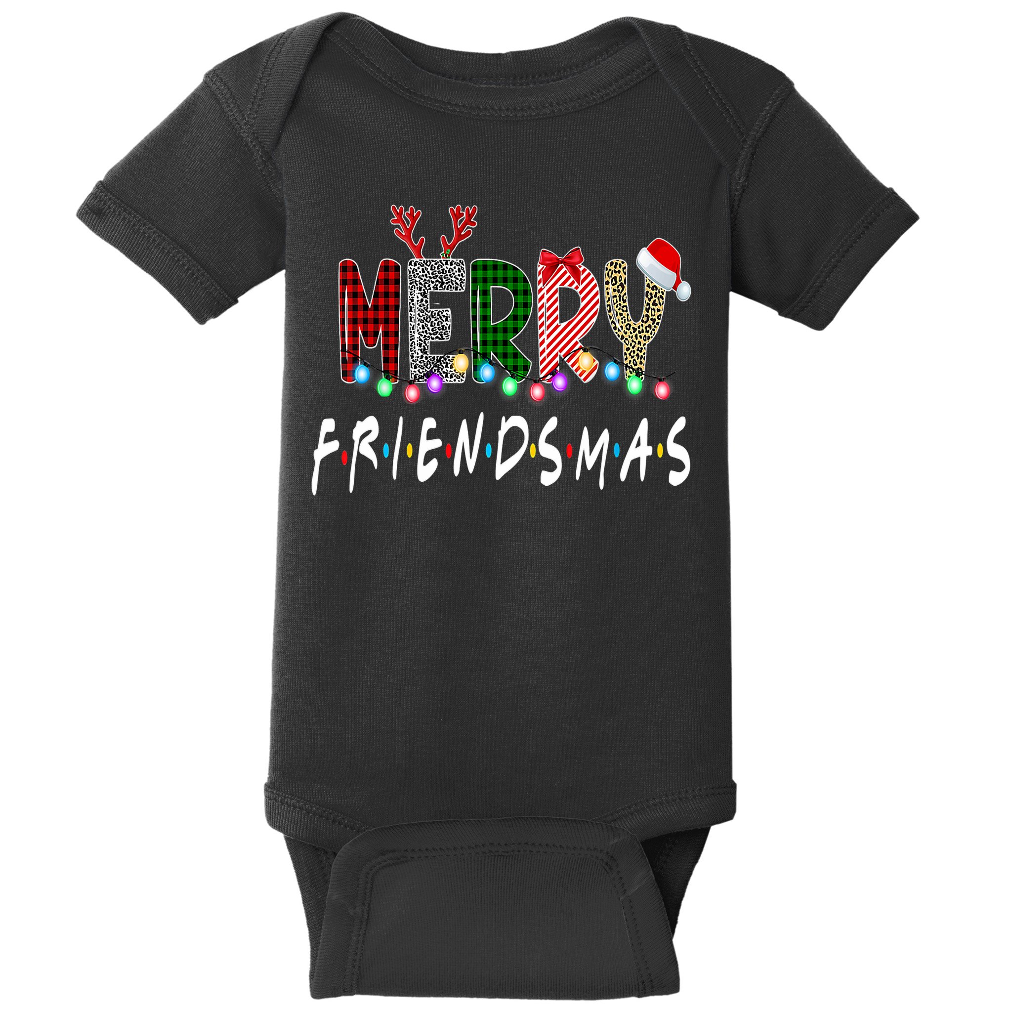 Merry Friendsmas Friends Christmas Matching Xmas Gift Baby Bodysuit