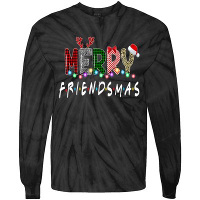 Merry Friendsmas Friends Christmas Matching Xmas Gift Tie-Dye Long Sleeve Shirt