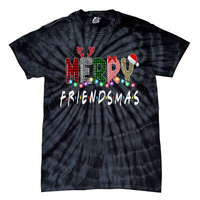 Merry Friendsmas Friends Christmas Matching Xmas Gift Tie-Dye T-Shirt