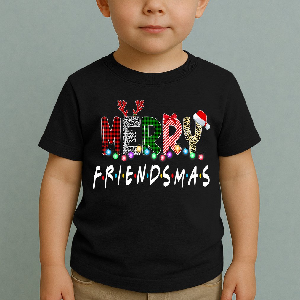 Merry Friendsmas Friends Christmas Matching Xmas Gift Toddler T-Shirt